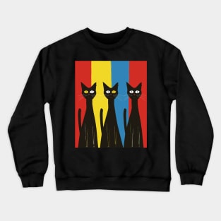 Mid-Century Modern CAT Shelves Crewneck Sweatshirt